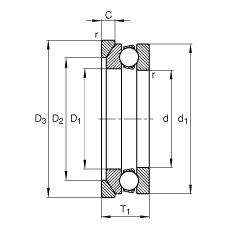 ����������S�� 53208 + U208, ����(j��) DIN 711/ISO 104 ��(bi��o)��(zh��n)����Ҫ�ߴ����������������S����Ȧ����Ȧ���ɷ��x