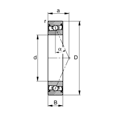 ���S�S�� HSS71908-E-T-P4S, �{(di��o)��(ji��)���Ɍ����b�����|�� �� = 25�㣬�ɂ�(c��)���ܷ����ǽ��|�����ƹ���