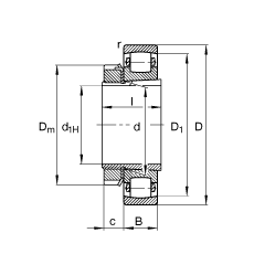 ���ΝL���S�� 20232-K-MB-C3 + H3032, ����(j��) DIN 635 �� DIN 5415 ��(bi��o)��(zh��n)����Ҫ�ߴ�, ���F�׺;o����