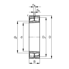 �{�ĝL���S�� 23024-E1A-K-M, ���� DIN 635-2 �˜ʵ���Ҫ�ߴ�, �F�����F�� 1:12