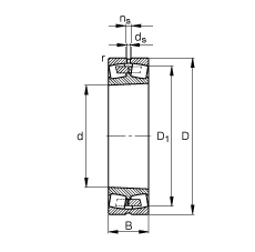 �{(di��o)�ĝL���S�� 22332-K-MB, ����(j��) DIN 635-2 ��(bi��o)��(zh��n)����Ҫ�ߴ�, �F�����F�� 1:12