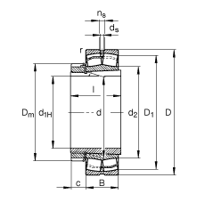 �{(di��o)�ĝL���S�� 22311-E1-K + H2311, ����(j��) DIN 635-2 ��(bi��o)��(zh��n)����Ҫ�ߴ�, ���F�׺;o����