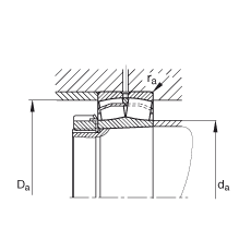 �{�ĝL���S�� 23024-E1A-K-M, ���� DIN 635-2 �˜ʵ���Ҫ�ߴ�, �F�ף��F�� 1:12
